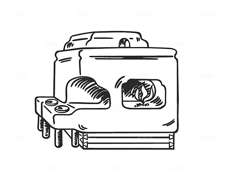 矢量卡通壁炉火炉插画素材