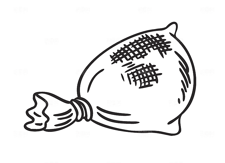矢量手绘粮袋素材png