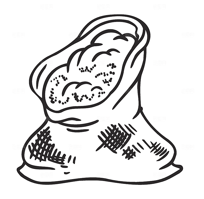 矢量手绘粮袋素材png
