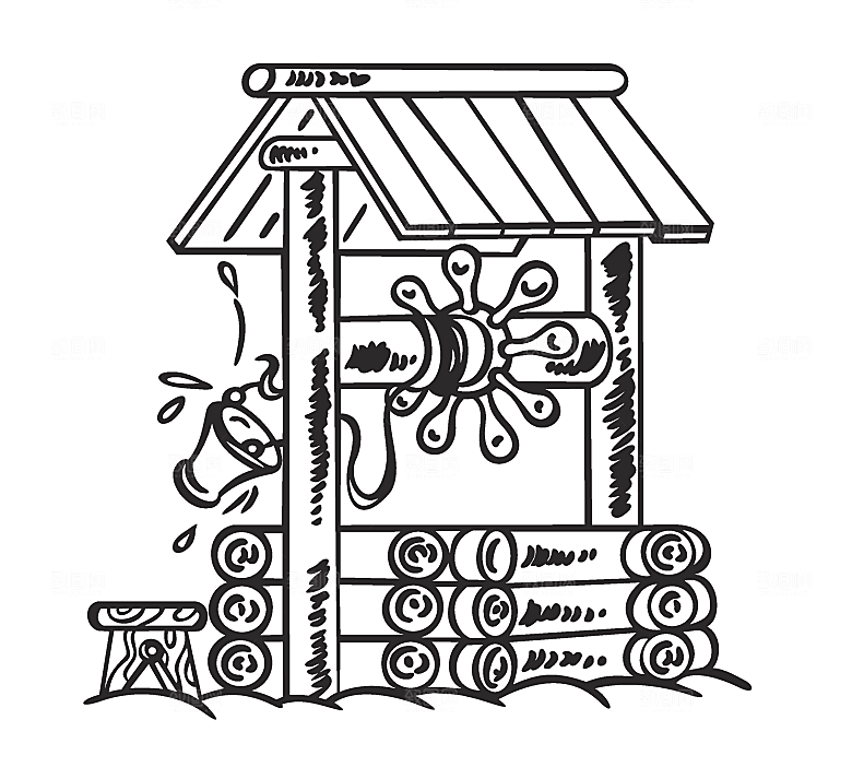 卡通矢量水井素材