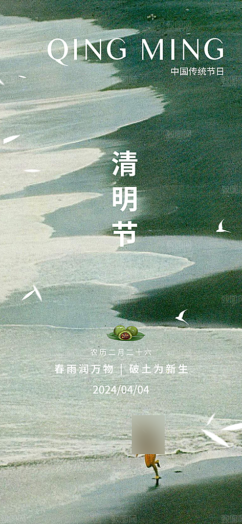 中国传统节气清明节海报