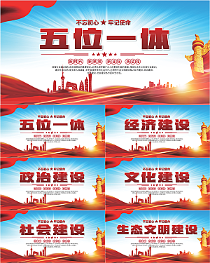 五位一体党建展板系列