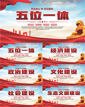 五位一体党建展板系列