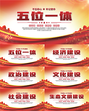 五位一体党建展板系列