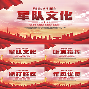 军队文化党建展板系列