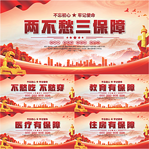两不愁三保障展板