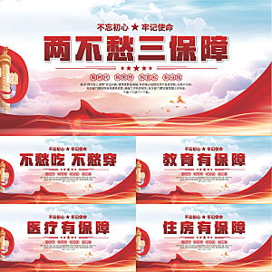 两不愁三保障展板