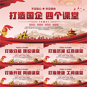 四个课堂党建展板系列