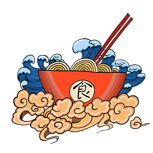 地方特色美食小吃甜点火锅元素插画