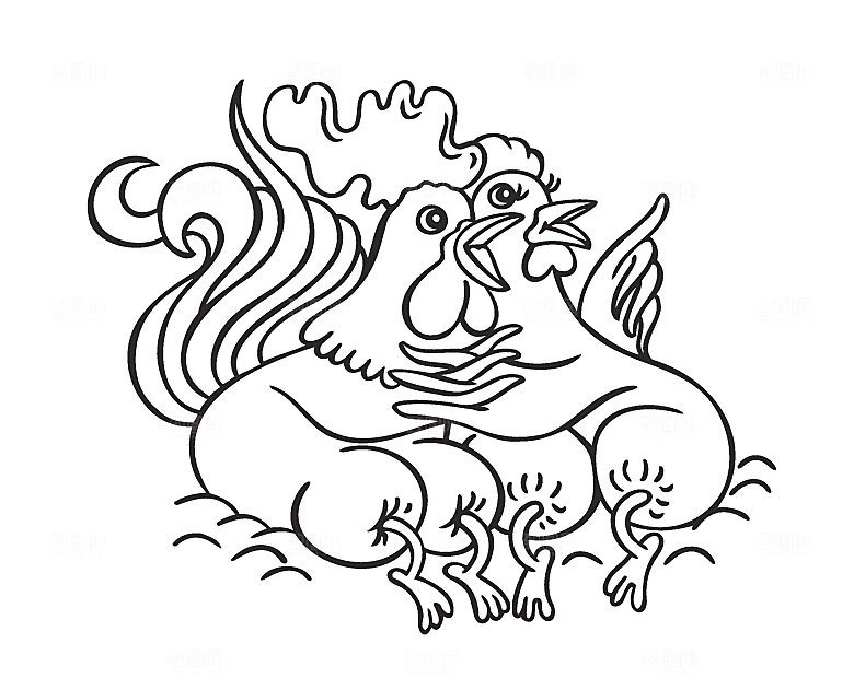 卡通手绘小鸡矢量素材