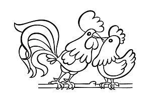 卡通手绘小鸡矢量素材