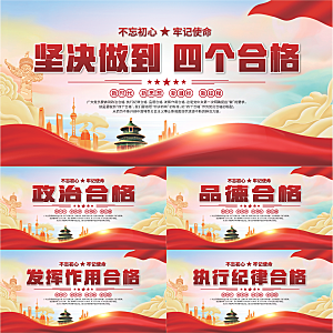 四个合格党建展板