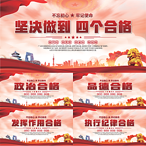 四个合格党建展板
