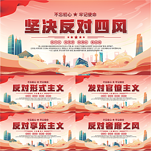 反对四风党建展板系列