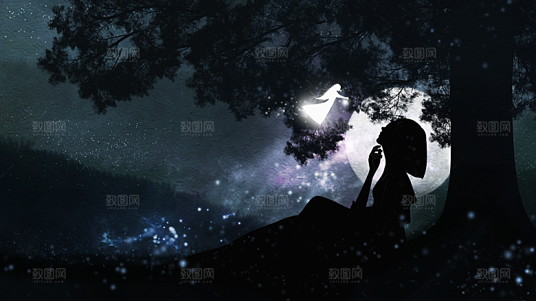 卡通手绘创意背景插画