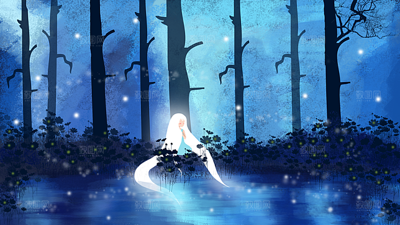 卡通手绘可爱插画背景