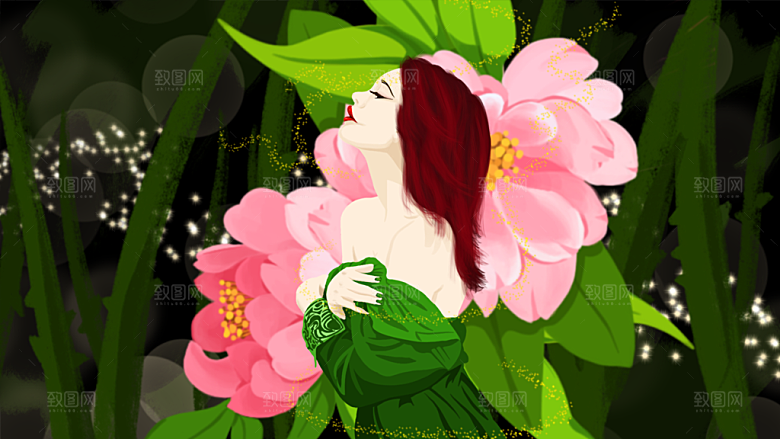 绿野仙踪卡通风格插画
