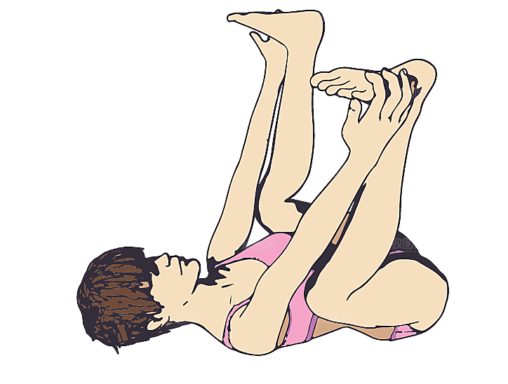 美女瑜伽健身普拉提人物动作姿态元素
