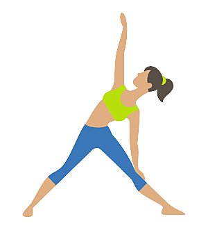 美女瑜伽健身普拉提人物动作姿态元素
