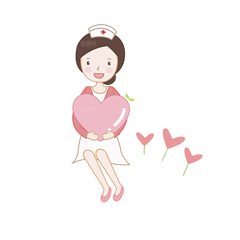 卡通手绘白衣天使医生护士医疗行业人物素材