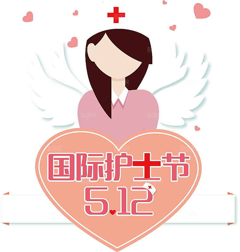 卡通手绘白衣天使医生护士医疗行业人物