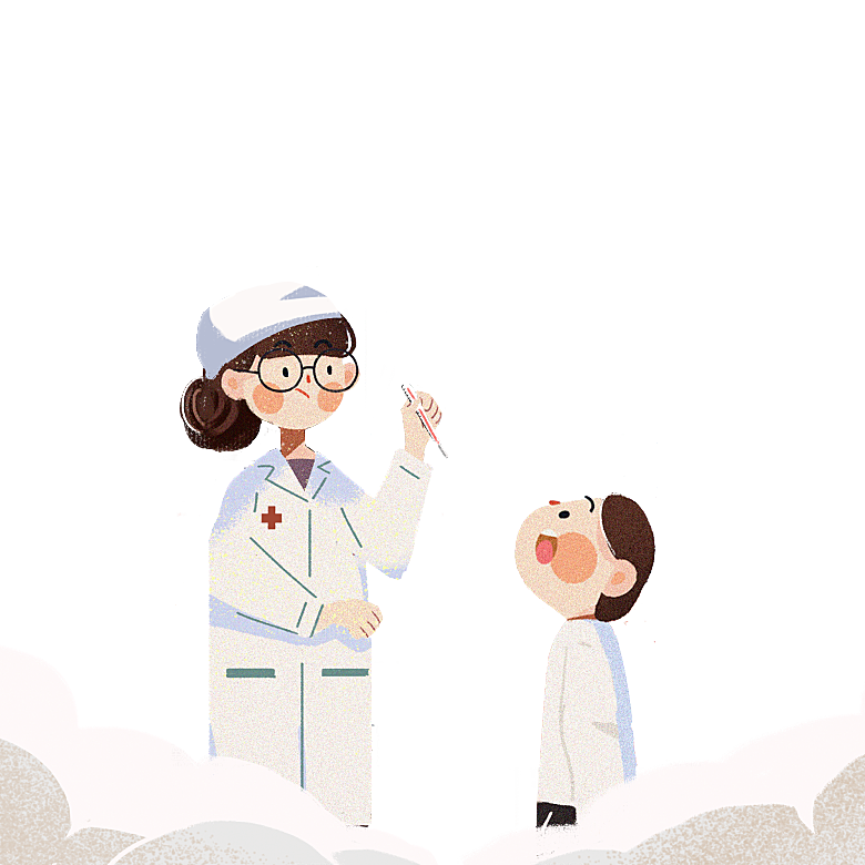 卡通手绘白衣天使医生护士医疗行业人物
