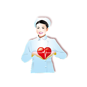 卡通手绘白衣天使医生护士医疗行业人物元素