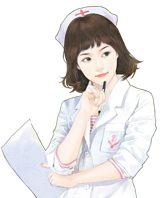 卡通手绘白衣天使医生护士医疗行业人物