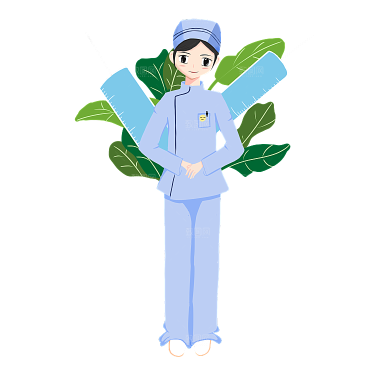 卡通手绘白衣天使医生护士医疗行业人物