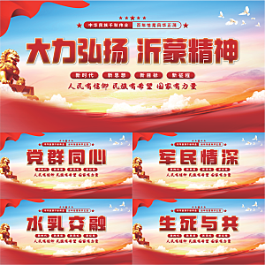 沂蒙精神党建展板系列