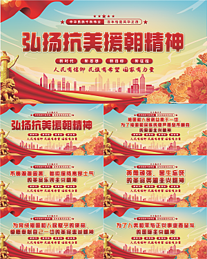 抗美援朝精神展板系列