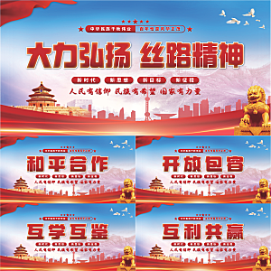 丝路精神党建展板