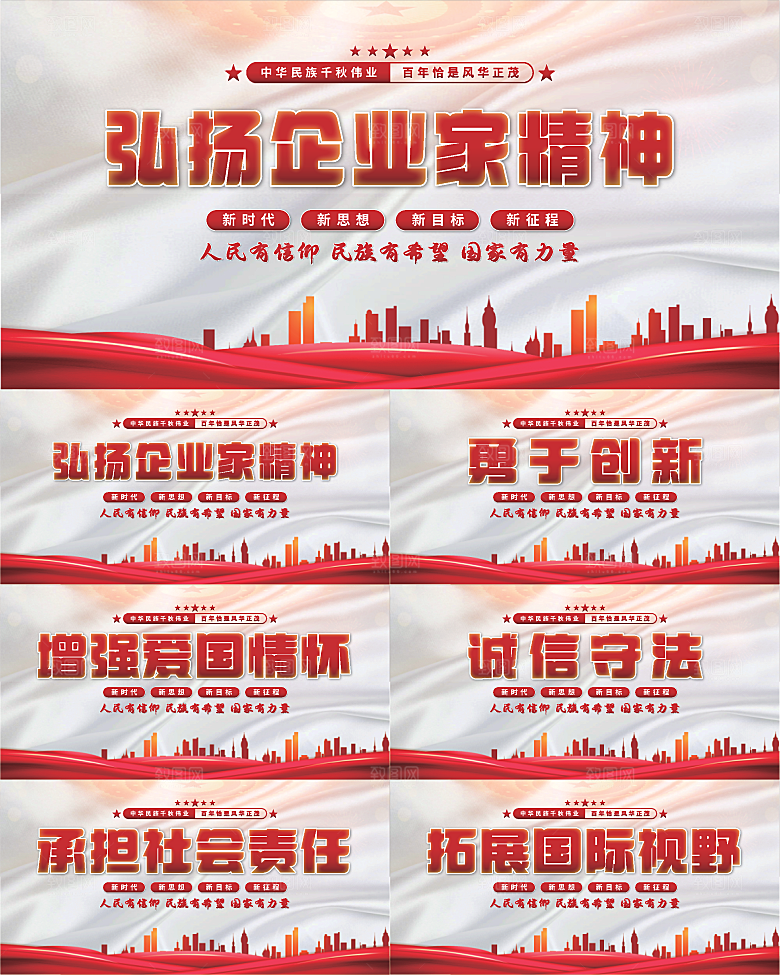 企业家精神党建展板系列