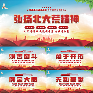 北大荒精神党建展板