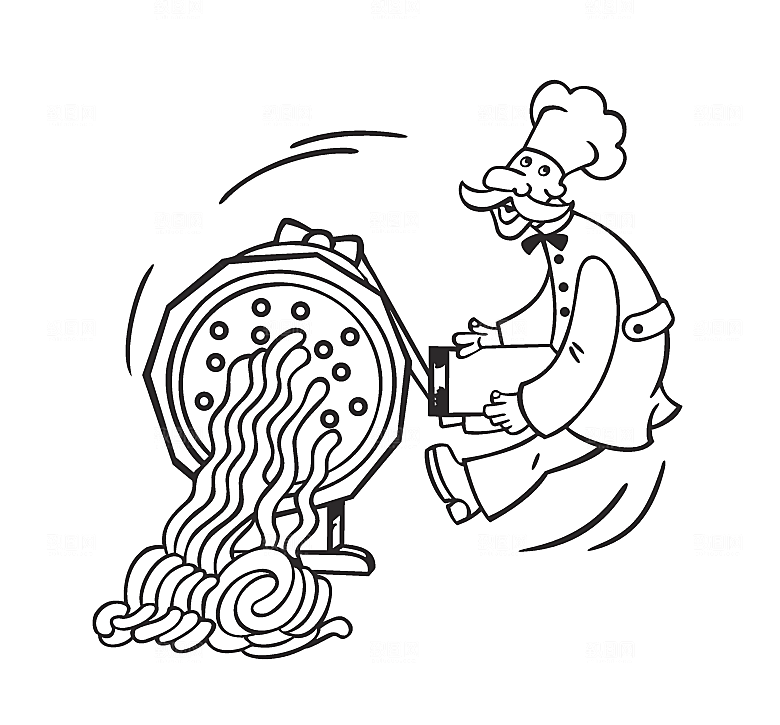 手绘可爱厨师人物素材