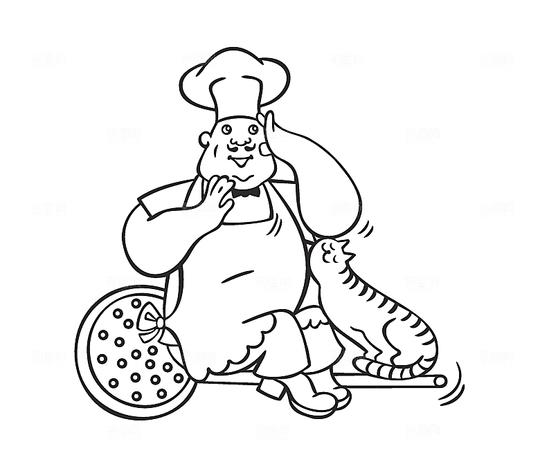 卡通厨师人物素材