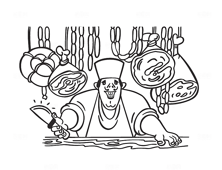 卡通厨师人物素材