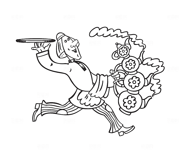 卡通手绘厨师人物素材
