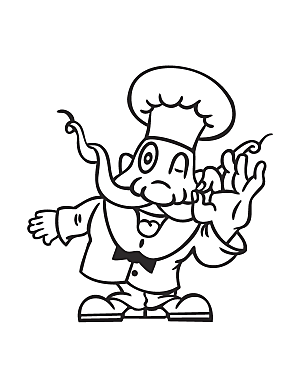 卡通手绘厨师人物素材
