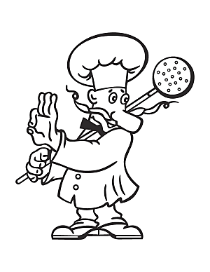 卡通手绘厨师人物素材