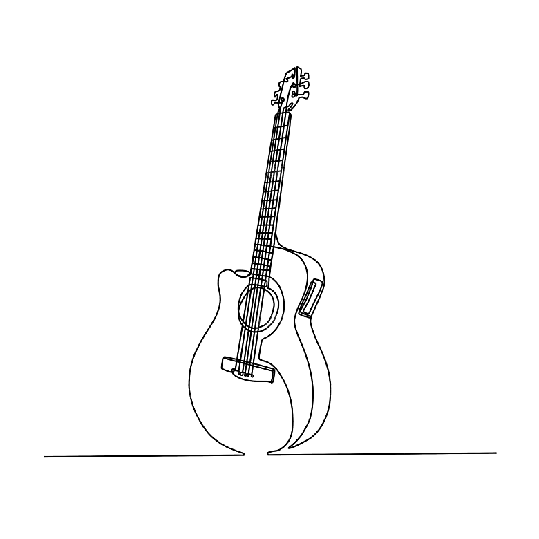 卡通乐器琵琶二胡古筝唢呐钢琴吉他笛大鼓