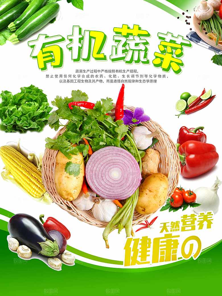 有机新鲜蔬菜海报