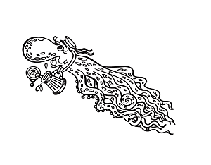 矢量手绘海鲜章鱼乌贼素材