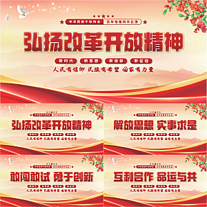 改革开放精神展板系列