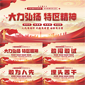 特区精神党建展板系列