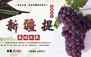 新疆葡萄宣传海报
