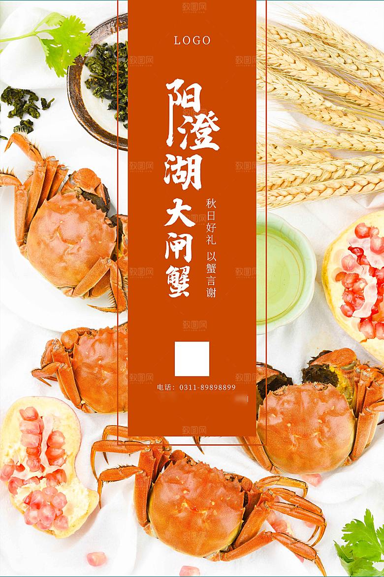 金秋美食阳澄湖大闸蟹海报