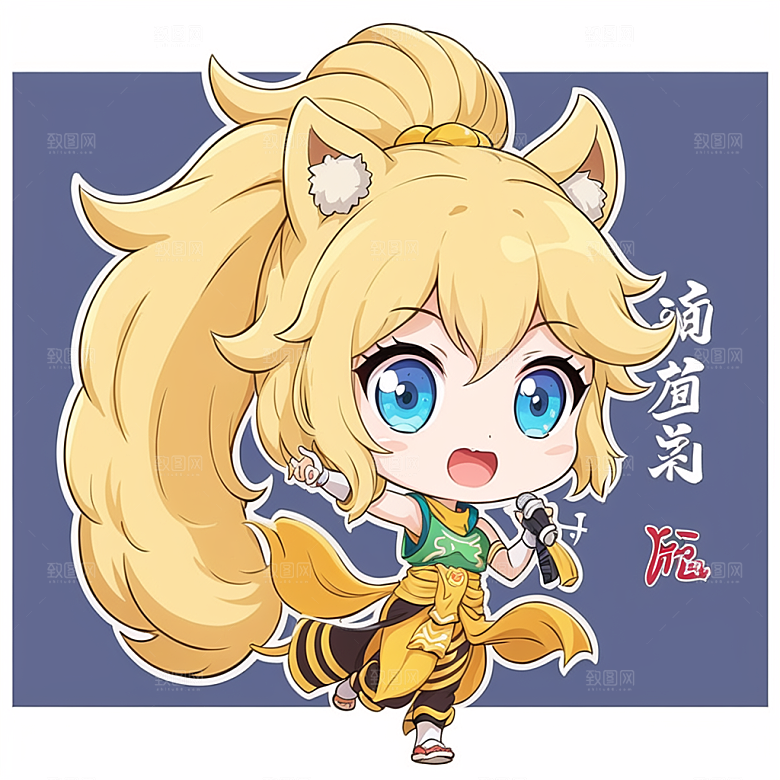 插画头像漫画风元素图片