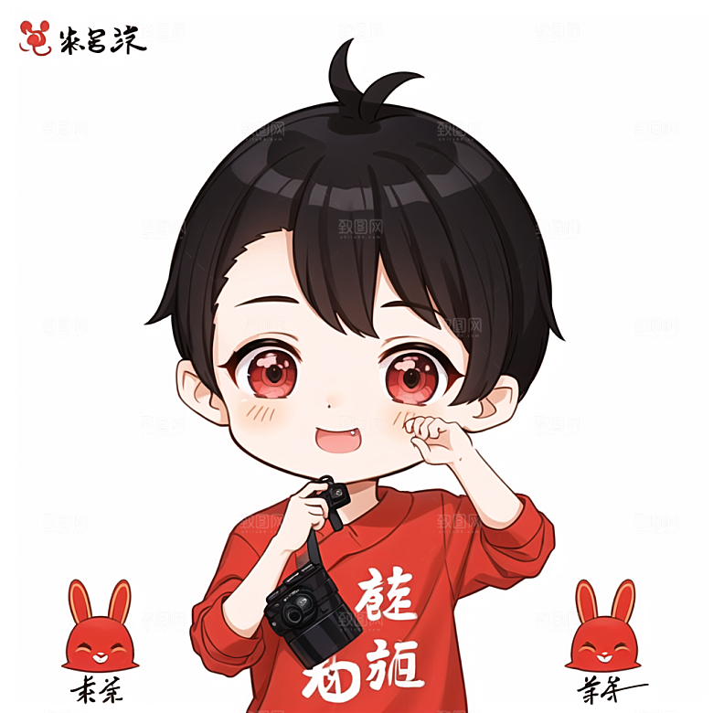 插画头像漫画风元素图片