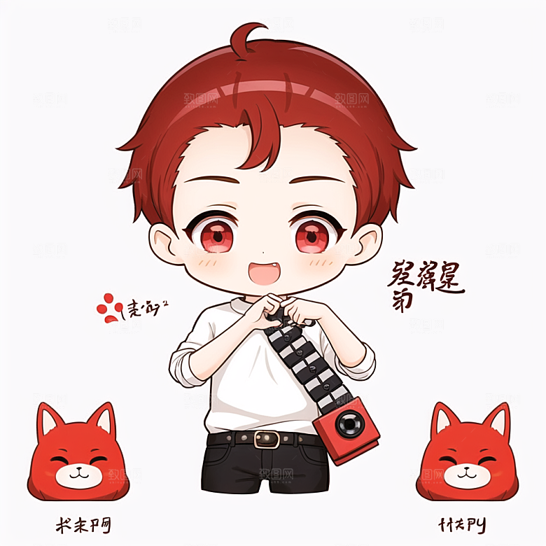 插画头像漫画风元素图片